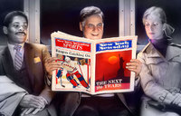 Campaign announcing the nations 1st color newspaper